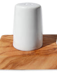 Albert Salt + Paper Shakers w/ Olive Wood Base