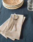 Clémence Table Napkin in Brown / Set of 4 - Cloth + Cabin