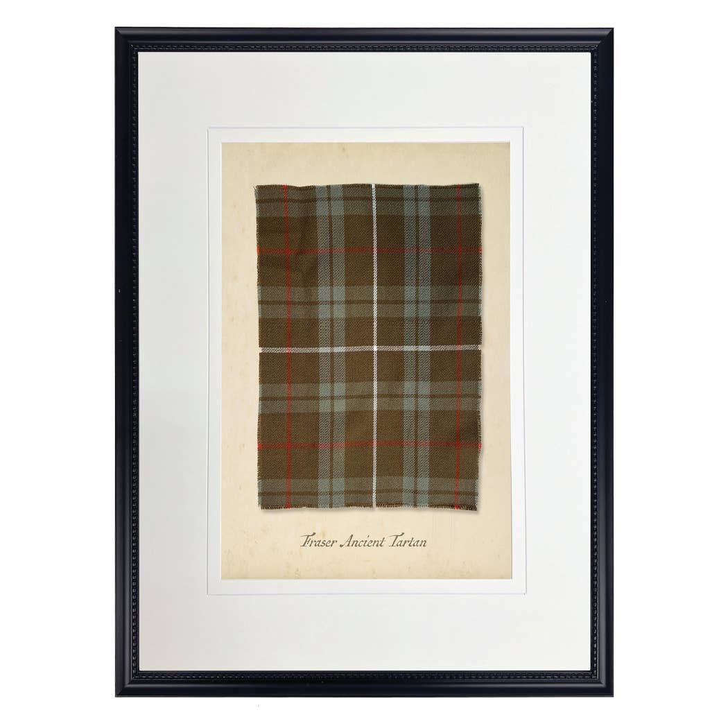 Matted Print of the Fraser Tartan Plaid