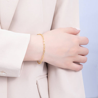 Minimalist Paperclip Chain Bracelet