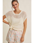 Melanie Fishnet Sweater - Cloth + Cabin