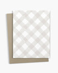 Grey Plaid Birthday Greeting Card