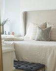Fleur Gray Floral Pillow Cover - Cloth + Cabin