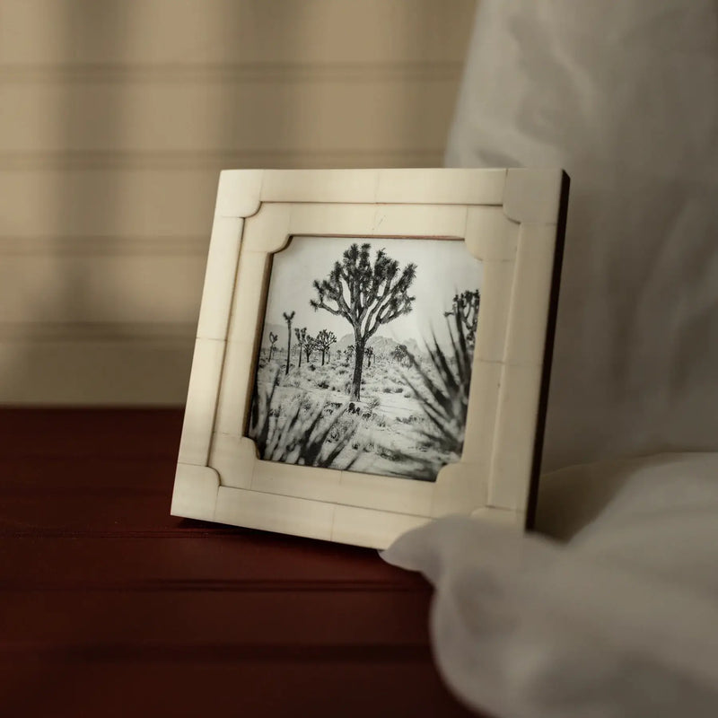 4x4 Nella Neoclassical Resin Photo Frame White - Cloth + Cabin