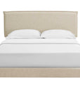 Amaris Queen Fabric Platform Bed with Round Splayed Legs
