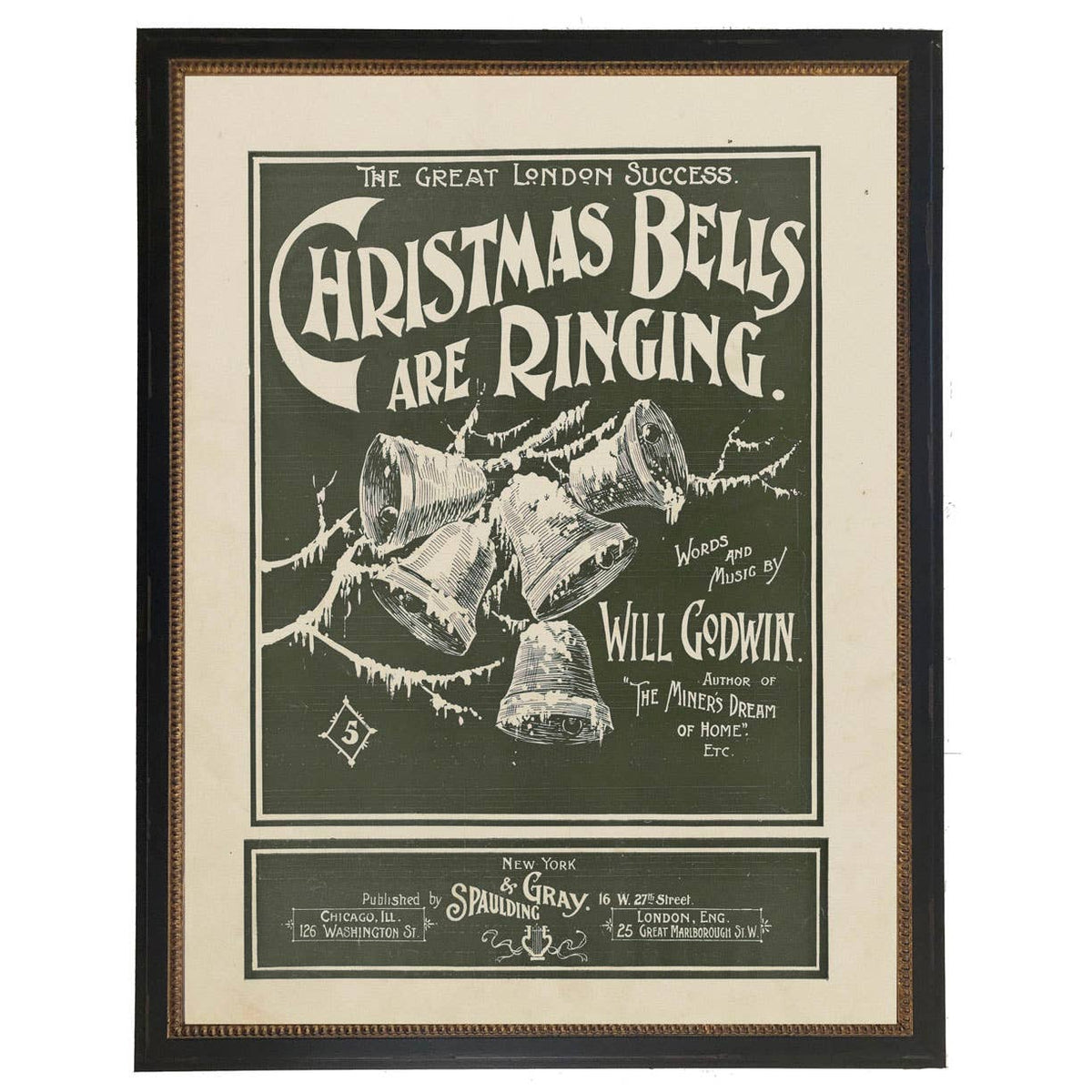 Framed Christmas poster F