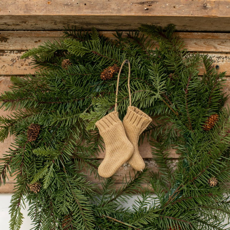Tan Stocking Ornament - Cloth + Cabin