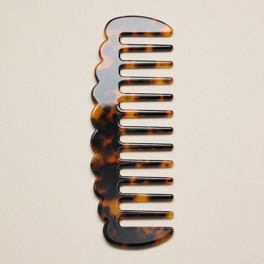 Tortoise Shell Wide Tooth Hair Comb