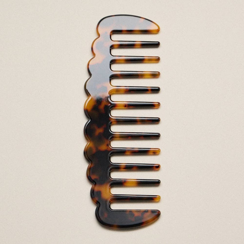 Tortoise Shell Wide Tooth Hair Comb