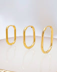 Gold Rectangle Hoop