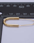 U Hoop Long Hook Minimalist Earrings