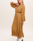 Feminine Boho Inspired Maxi Woven Dress