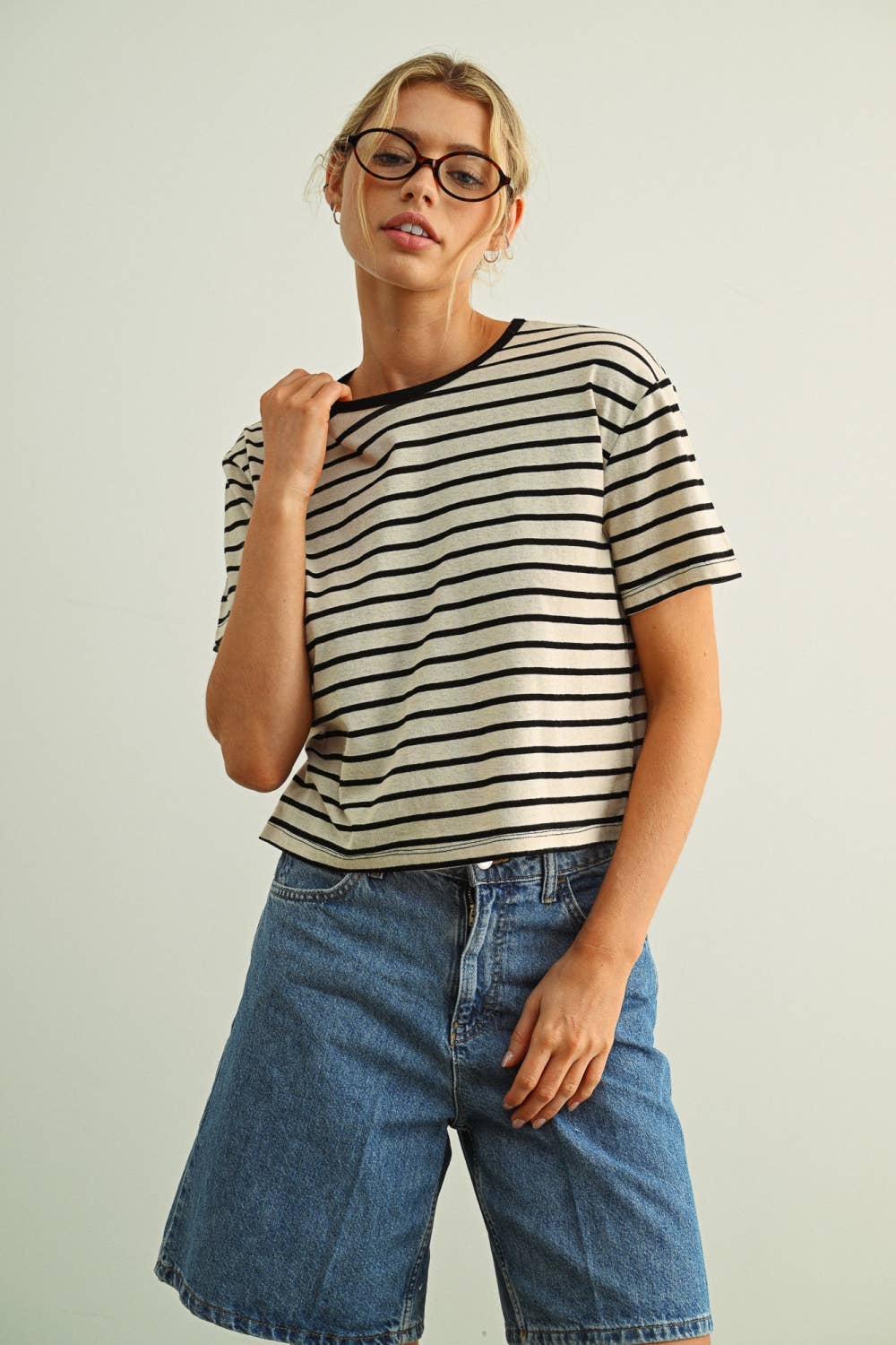 Nancy Essential Stripe Ringer Tee