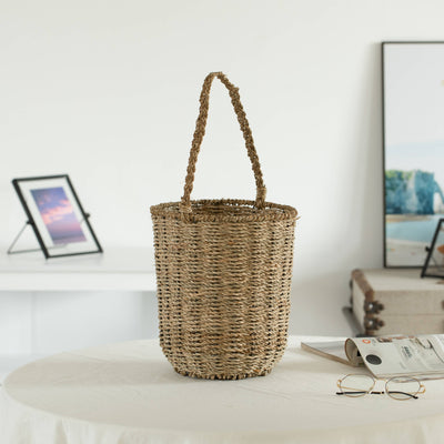 Woven Seagrass Hanging Basket - Cloth + Cabin