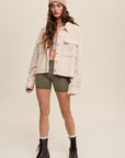 Daisy Plaid Fleece Shacket