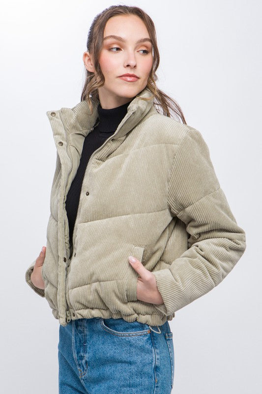 Allie Corduroy Puffer Jacket
