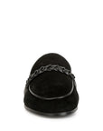Lavinia Suede Leather Braided Mules