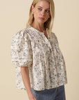 Alani Floral Puff Sleeve Top - Cloth + Cabin