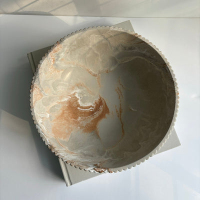 Temis Fluted Concrete Bowl - Cloth + Cabin