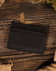 Leather Card Holder Wallet, Handmade Wallet