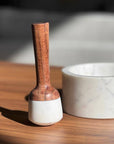 White Marble Mortar + Pestle