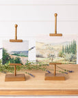 Mini Landscape Art on Gold Easel Stands