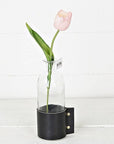 14in real touch Tulip Bud w. Leave Pink