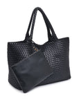Solana Woven Vegan Leather Tote