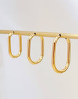 Gold Rectangle Hoop