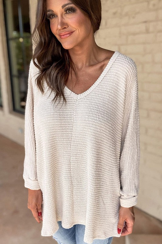 Vada Waffle Knit Top