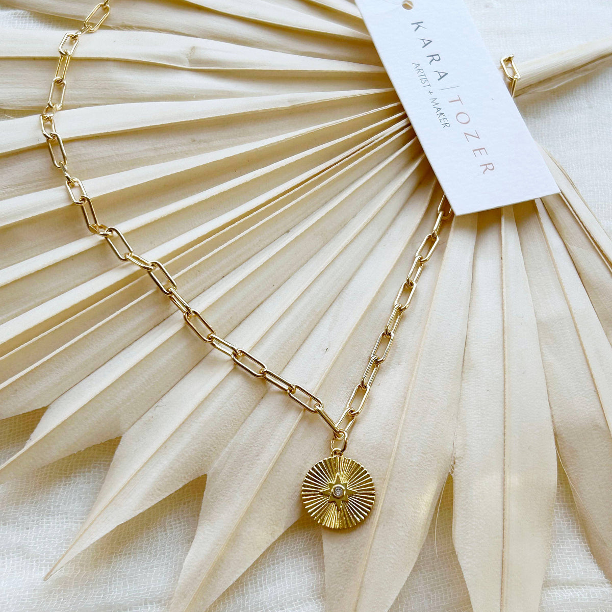 Gold Paperclip North Star Necklace - Cloth + Cabin