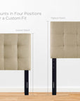 Lily Queen Upholstered Fabric Headboard