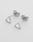 Outline Triangle Stud Earrings