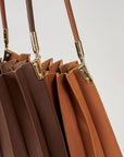 Carrie Saddle Pleated Vegan Shoulder Bag