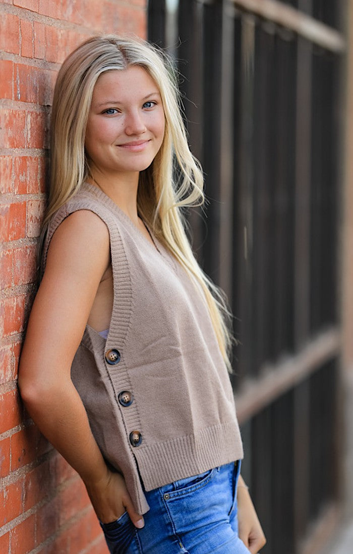 Casey V-Neck Knit Vest