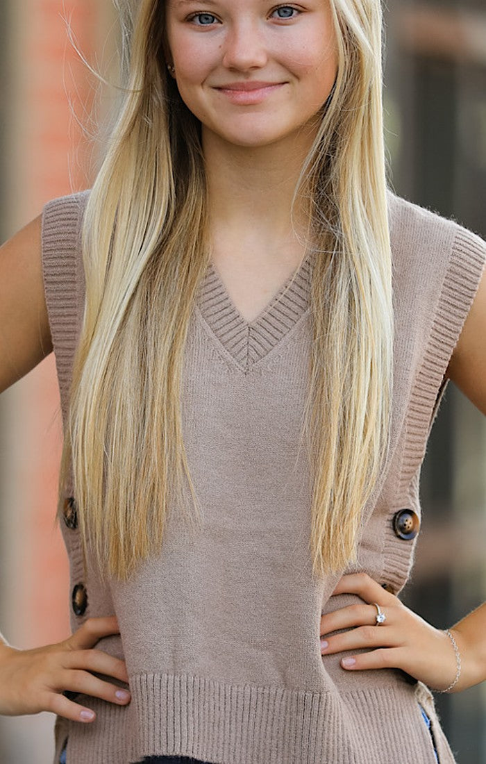 Casey V-Neck Knit Vest