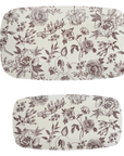 Brown Delft Stacking Melamine Tray / Set of 2