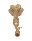 Gold Peacock Taper Candle Holder - Cloth + Cabin