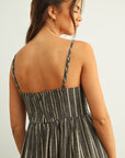 Maia Stripe Pattern Long Dress