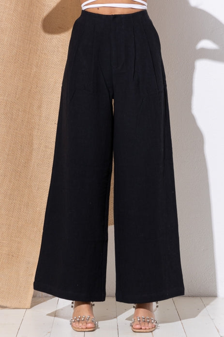 Annette High Waisted Sturdy Linen Pants