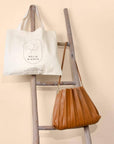 Carrie Tan Pleated Vegan Shoulder Bag - Cloth + Cabin