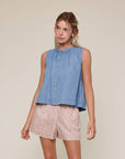 Ansley Denim Button Tank Top