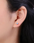 Minimalist Opal Stud Earrings