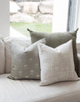 Fleur Gray Floral Pillow Cover - Cloth + Cabin