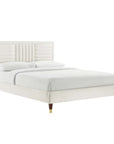 Sofia Channel Tufted Performance Velvet Full Platform Bed
