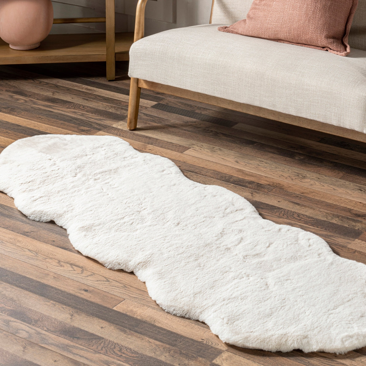 Eline Faux Sheepskin Machine Washable Area Rug