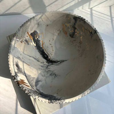 Temis Fluted Concrete Bowl - Cloth + Cabin