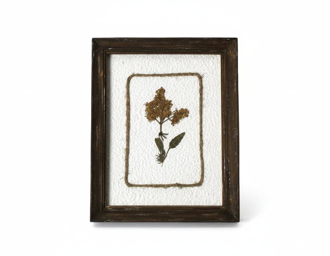 Pressed Flower Stem Botanical Flower Wall Art - Cloth + Cabin