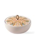 Stoneware Large Round Trinket Box - Tulip Tile