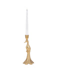 Gold Peacock Taper Candle Holder - Cloth + Cabin